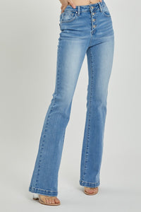 Briella High Rise Button Fly Bootcut Jeans