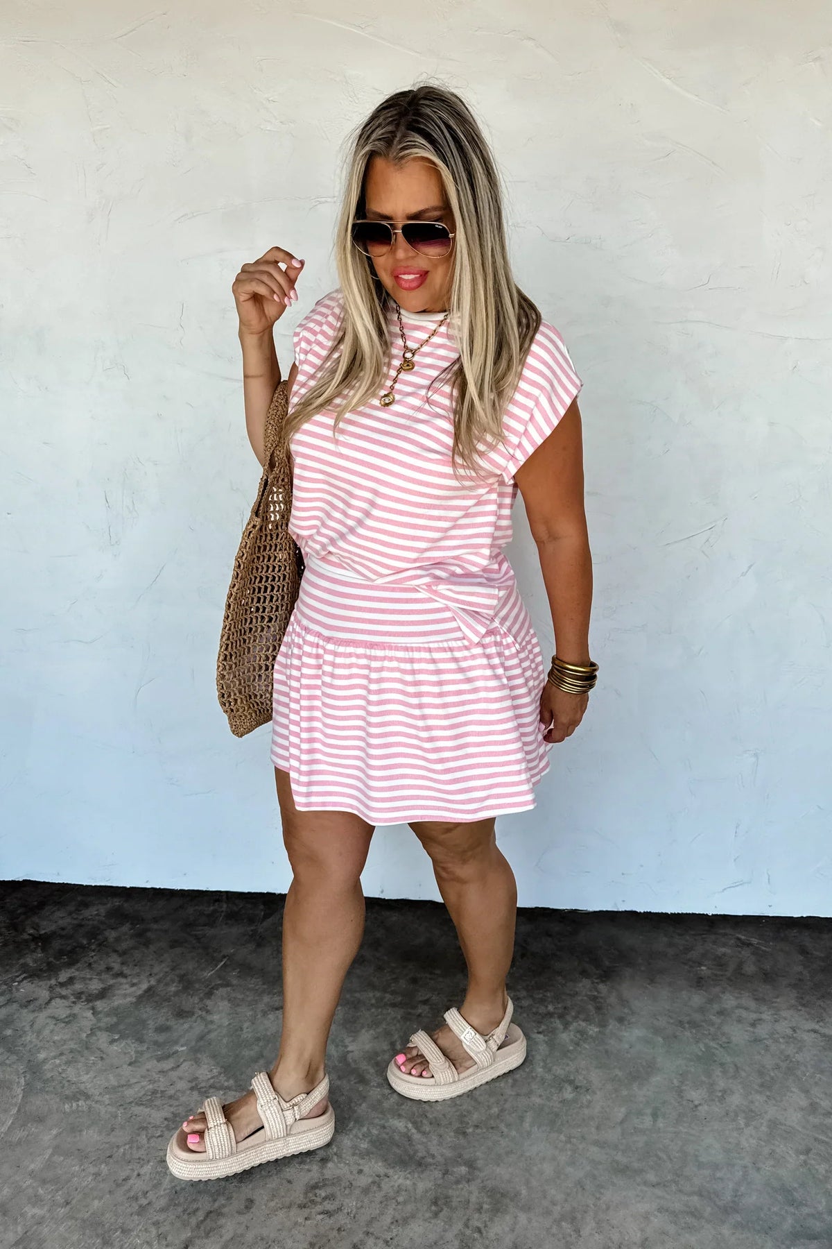 PREORDER: Coastal Stripes Skort Set