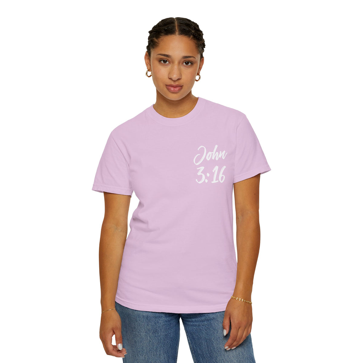 John 3:16 Scripture Tee – “For God So Loved the World” | Unisex Garment-Dyed Christian T-Shirt