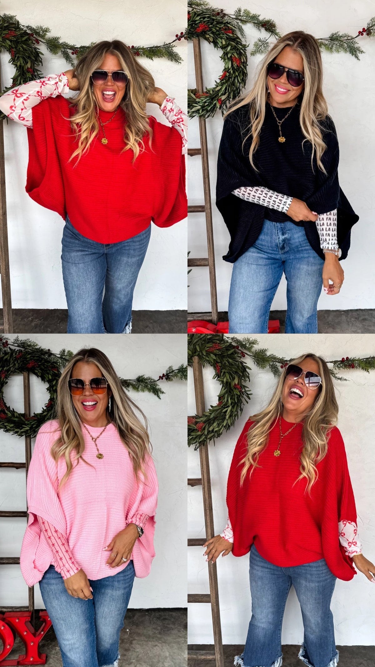 PREORDER: Holiday Meg Pullover Poncho