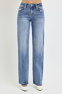 Mackenzie High Rise Straight Leg Jeans with Pockets