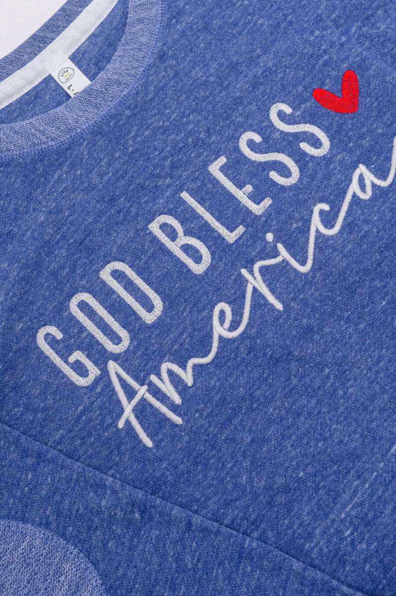 PREORDER: Embroidered God Bless America Pullover