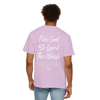 John 3:16 Scripture Tee – “For God So Loved the World” | Unisex Garment-Dyed Christian T-Shirt
