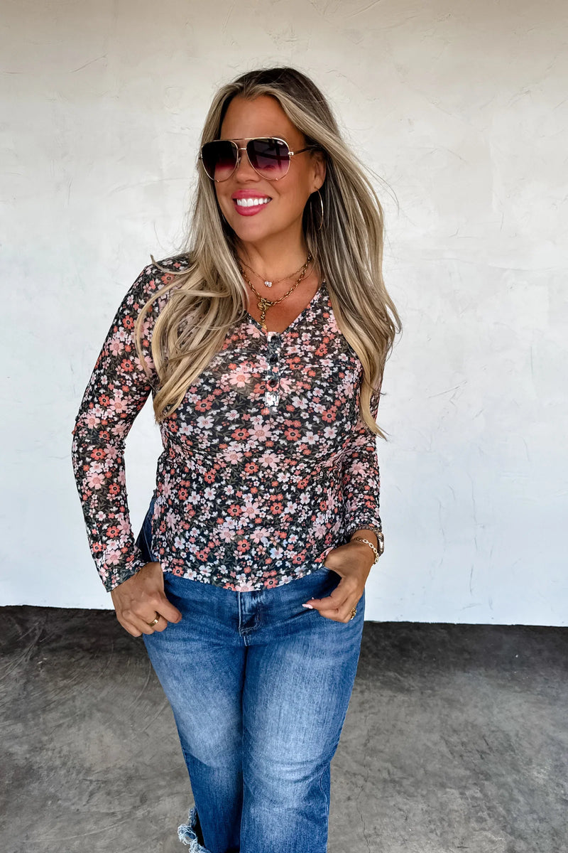 PREORDER: Annie Vneck Mesh Top