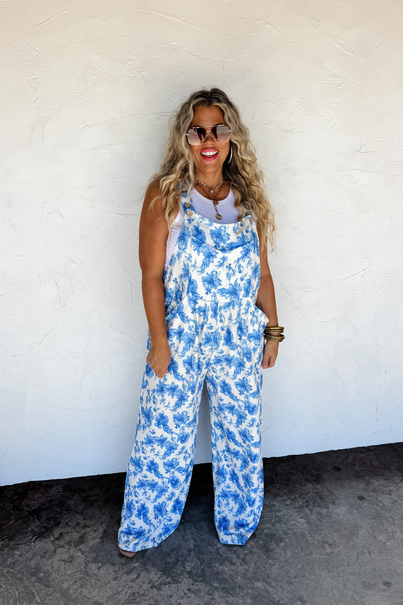 PREORDER: Cassidy Floral Boho Overalls