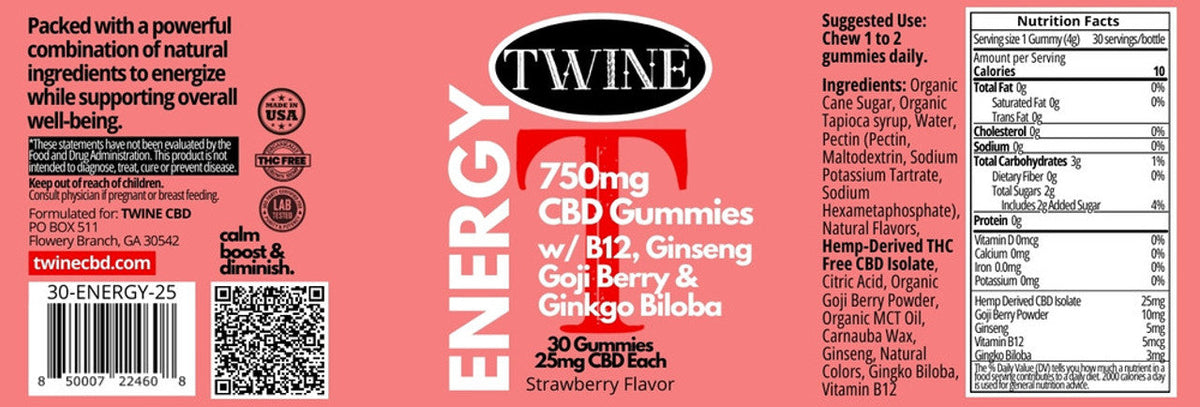 PREORDER: Twine 750 Energy Gummies