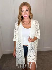 PREORDER: Amanda Crochet Cardigan in Six Colors