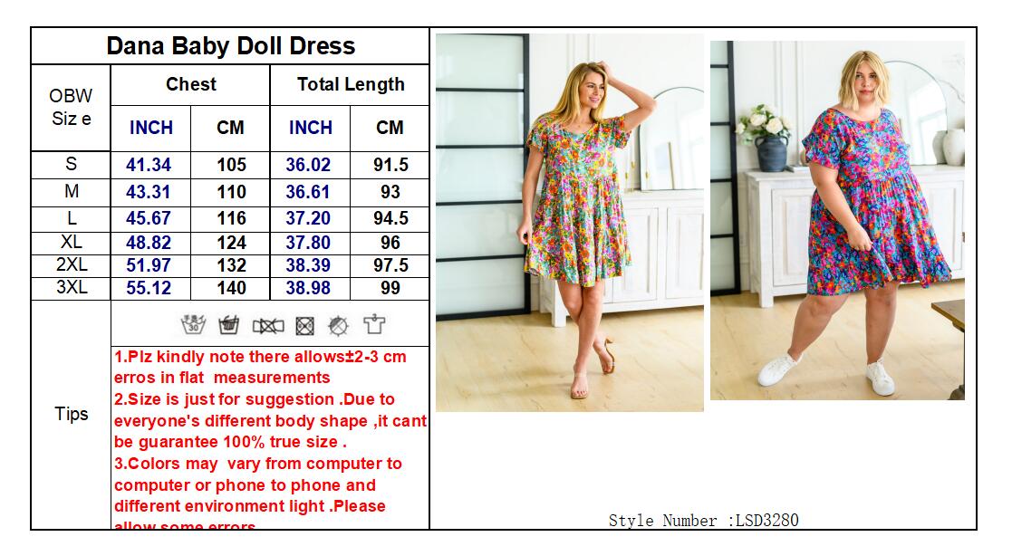 Dana Babydoll Dress in Two Colors