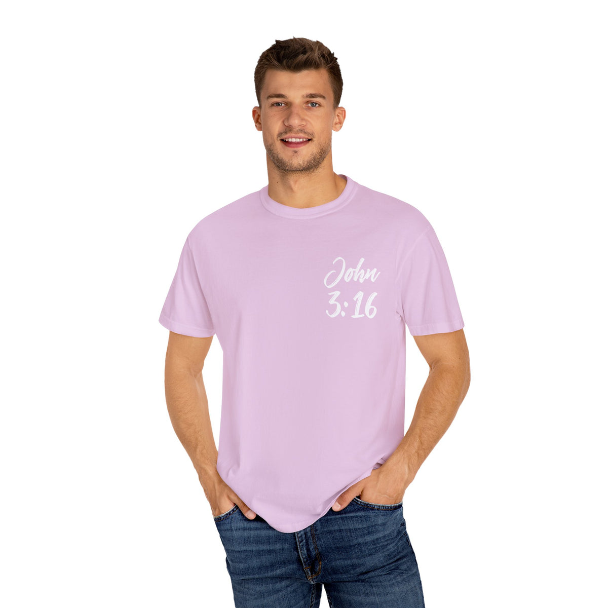 John 3:16 Scripture Tee – “For God So Loved the World” | Unisex Garment-Dyed Christian T-Shirt