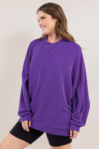 Ribbed Pullover in Four Colors