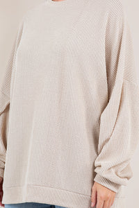 Ribbed Pullover in Four Colors