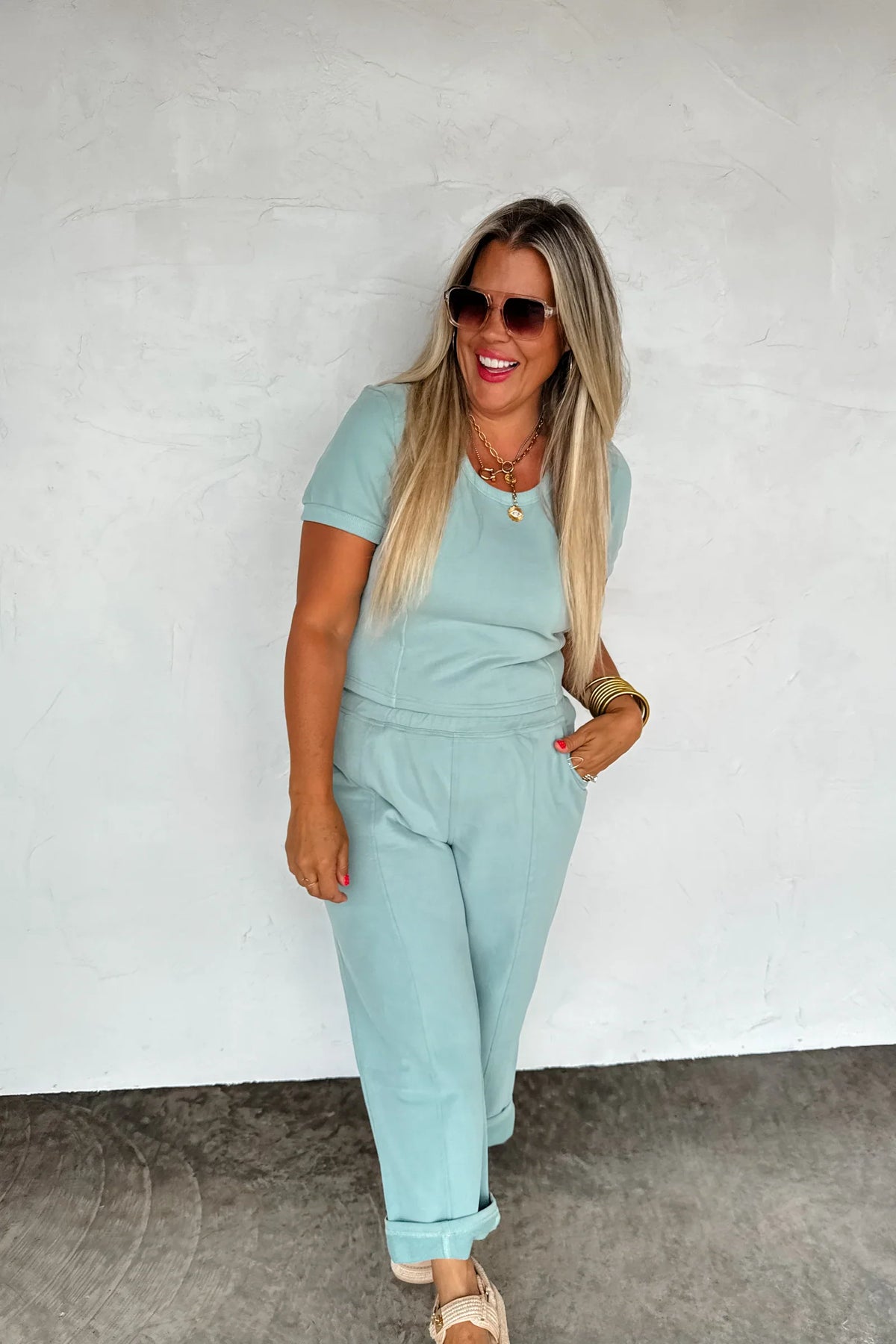 PREORDER: Stay in Crop Pant Set