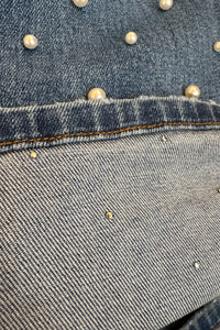 PREORDER: Denim & Pearls Crop Jeans