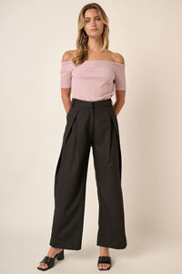 Naomi Mittoshop Deep Pleated High Waisted Wide Leg Pants