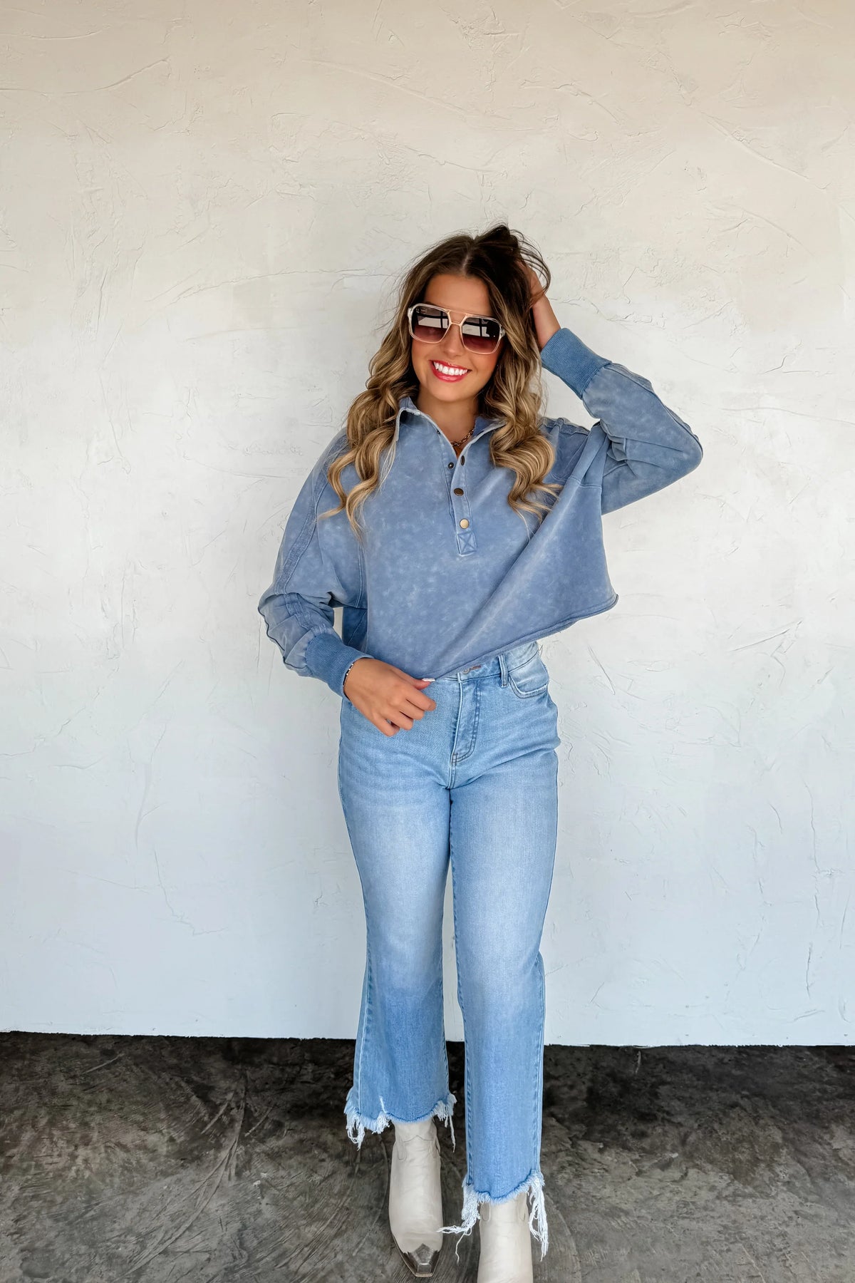 PREORDER: Marley Snap Button Sweatshirt