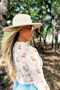 PREORDER: Boots & Blooms Collection Mesh Tops