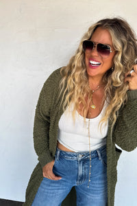 PREORDER: Poppy Knit Popcorn Cardigan