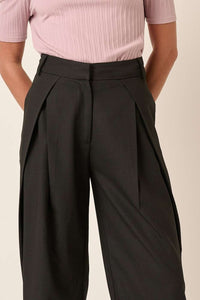 Naomi Mittoshop Deep Pleated High Waisted Wide Leg Pants