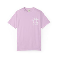 John 3:16 Scripture Tee – “For God So Loved the World” | Unisex Garment-Dyed Christian T-Shirt