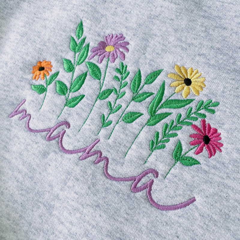 PREORDER: Wildflower Mama Embroidered Sweatshirt