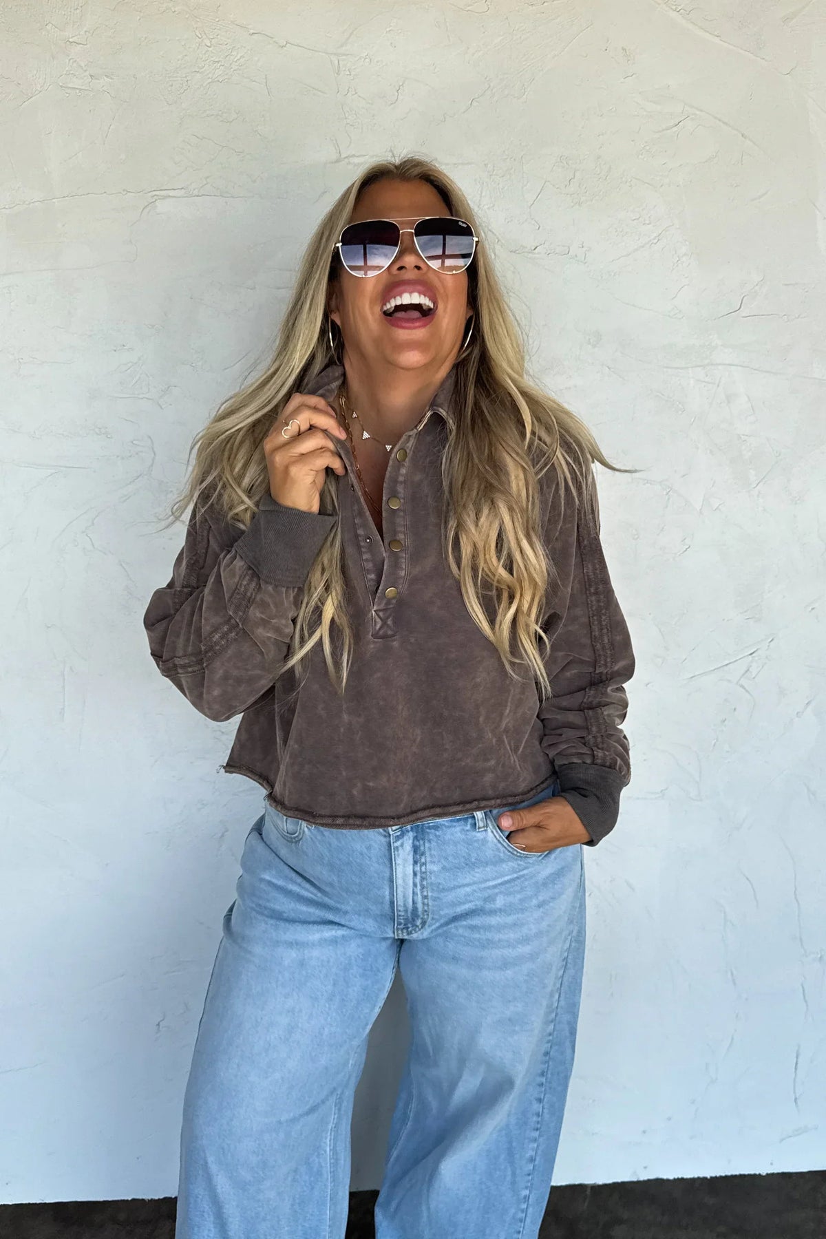 PREORDER: Marley Snap Button Sweatshirt