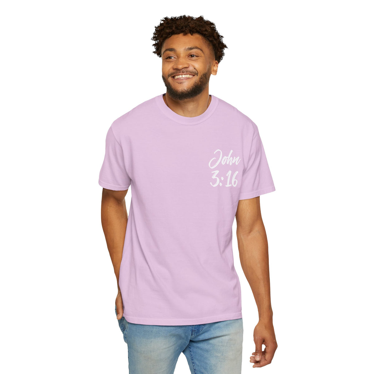 John 3:16 Scripture Tee – “For God So Loved the World” | Unisex Garment-Dyed Christian T-Shirt