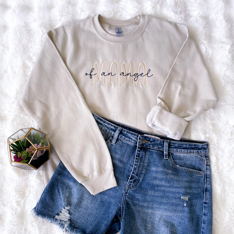 PREORDER: Mama of an Angel Embroidered Sweatshirt