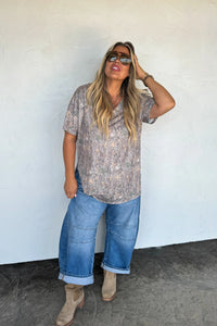 PREORDER: Joey V-Neck Washed Cotton Boyfriend Tee