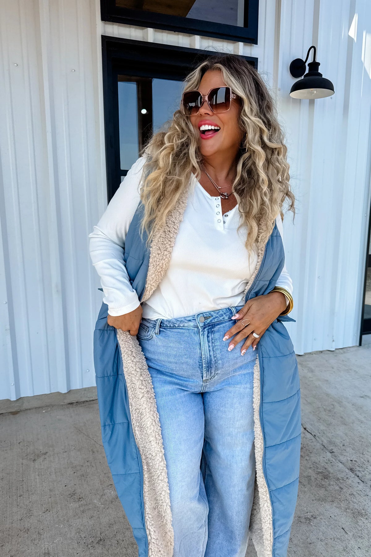 PREORDER: Reversible Sherpa Puffer Vest