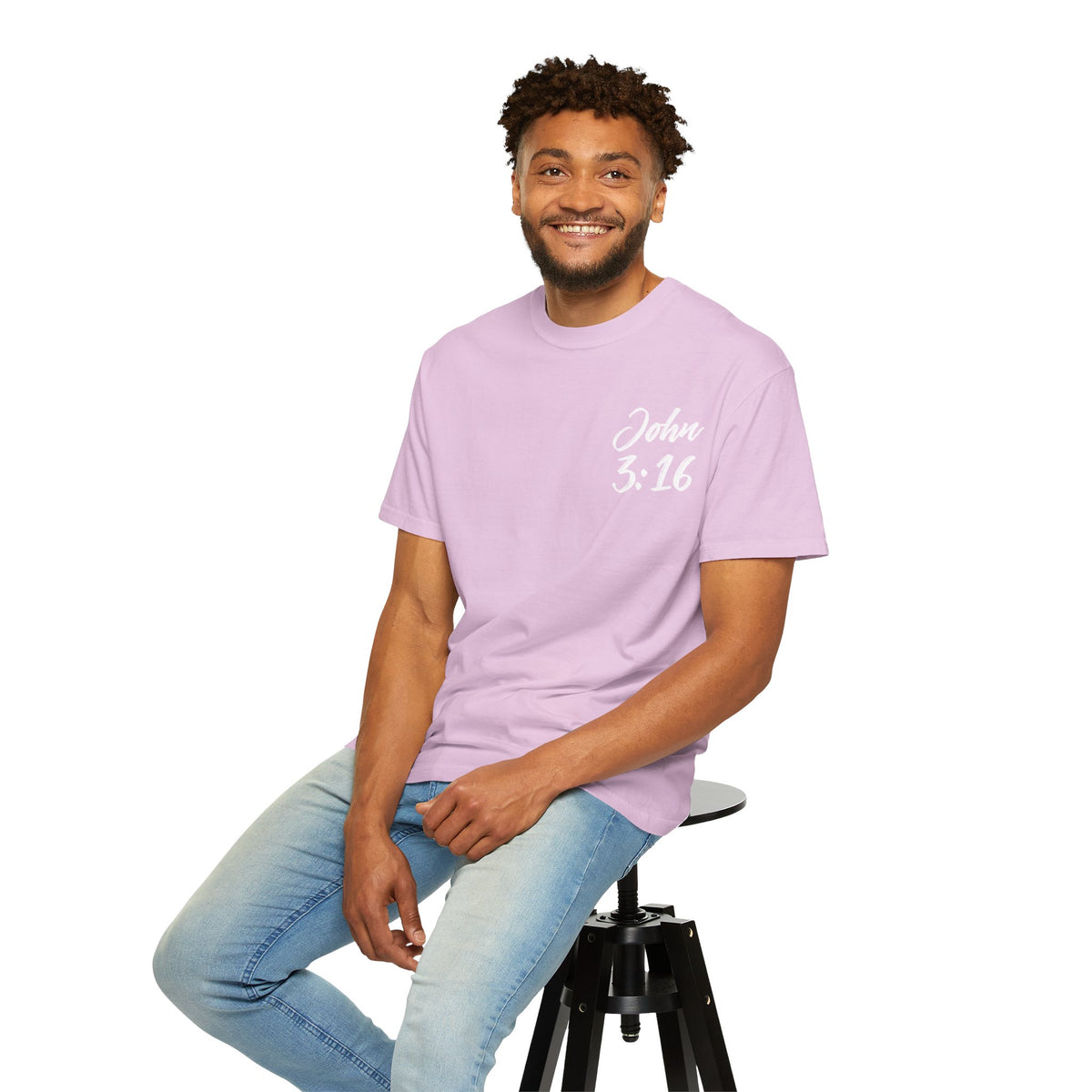 John 3:16 Scripture Tee – “For God So Loved the World” | Unisex Garment-Dyed Christian T-Shirt