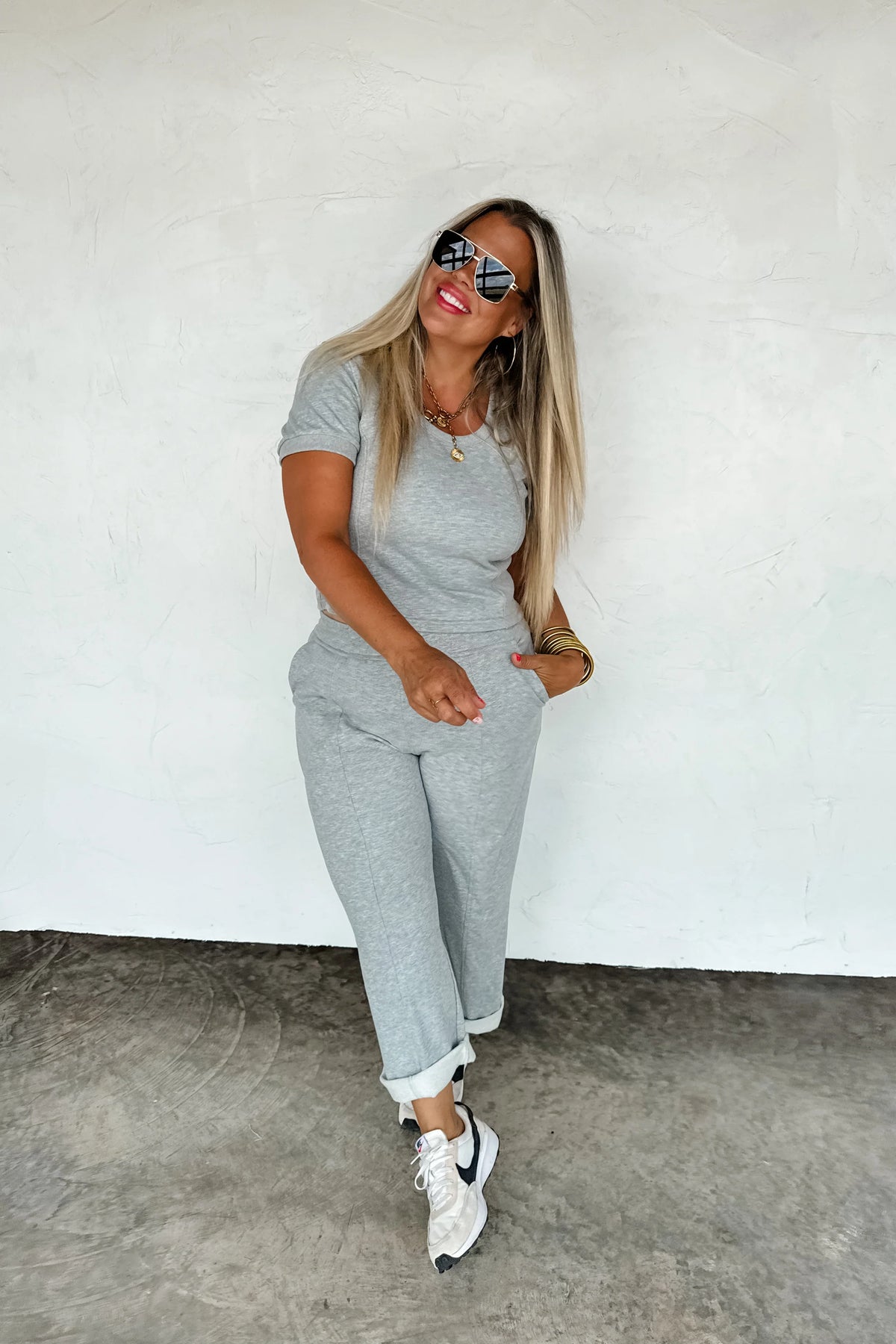 PREORDER: Stay in Crop Pant Set