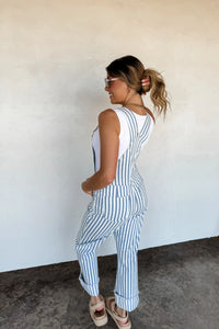 PREORDER: Dahlia Stripe Overalls