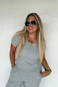 PREORDER: Stay in Crop Pant Set