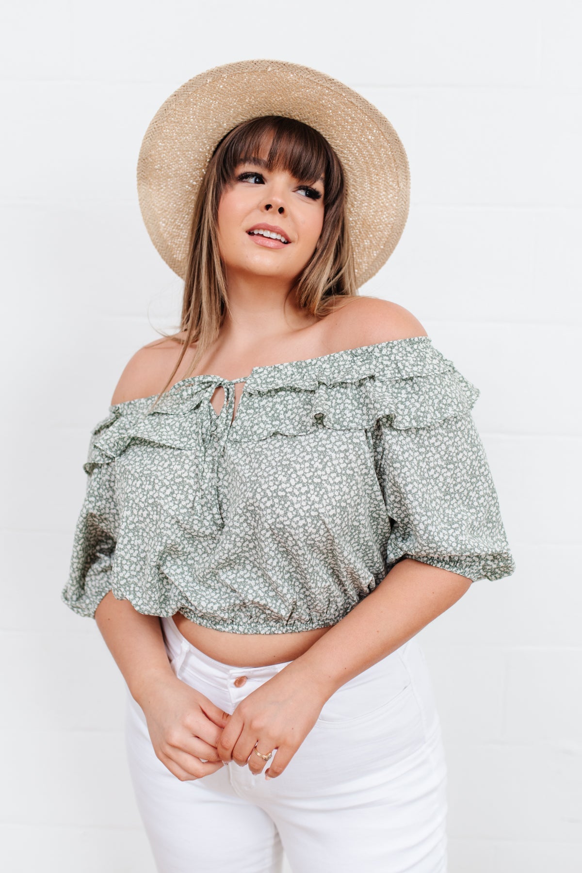 Golden Hour Top in Sage