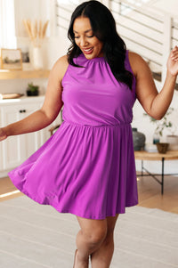 One Of Us Purple Romper Dress