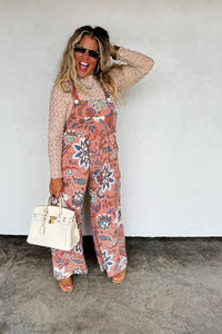 PREORDER- FALL PRINT KARLI OVERALLS