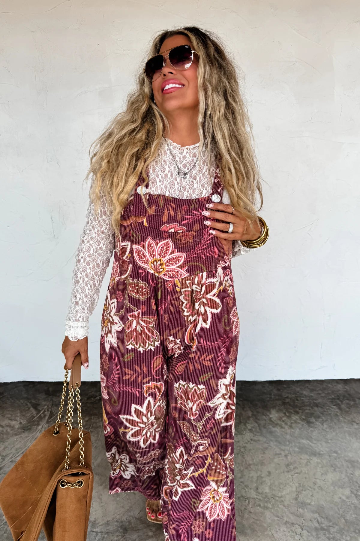 PREORDER- FALL PRINT KARLI OVERALLS