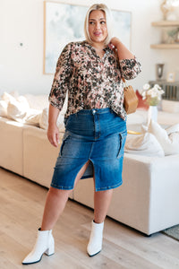 Little Lovely Blouse in Mocha Multi