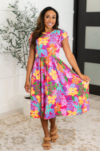Pineapple Express Yourself Flutter Sleeve Dress