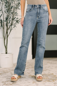 Robin High Waist Bootcut with Fray Hem