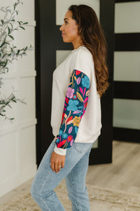 Sing a Melody Floral Sleeve Top