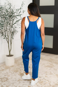 Totally Me Spaghetti Strap Jumpsuit in Classic Blue