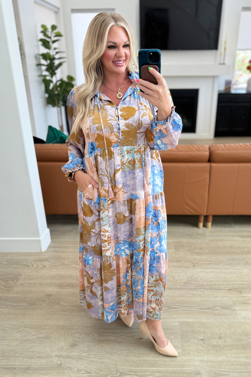 Barefoot in my Dreams V-Neck Tiered Dress