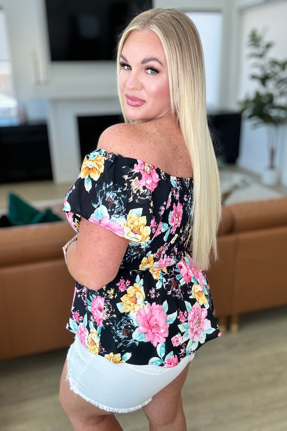 Constantly Cute Floral Top in Black Multi