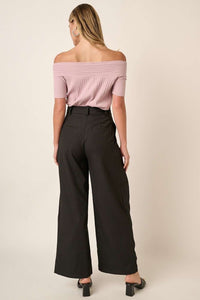 Naomi Mittoshop Deep Pleated High Waisted Wide Leg Pants
