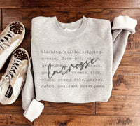Lacrosse Words Sweatshirt in Two Colors