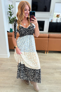 Rainbow Over My Head Sweetheart Neckline Tiered Dress