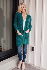 Admire Me Cardi in Hunter Green