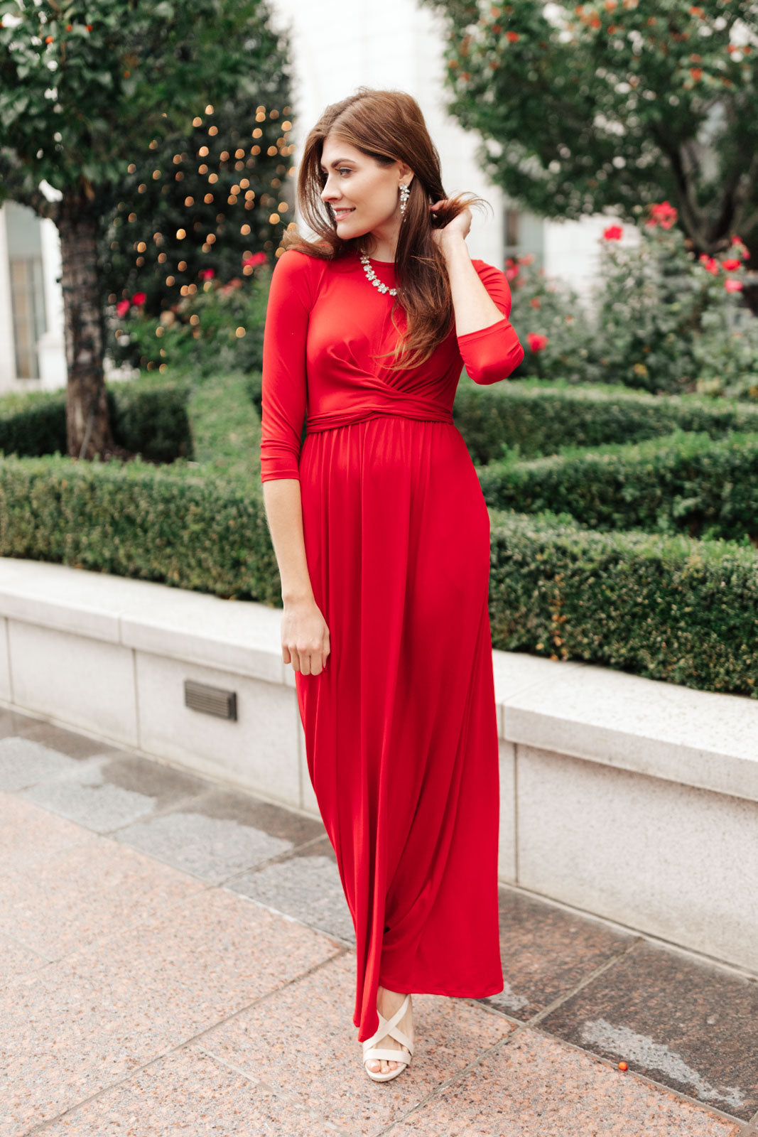 Bri Maxi Dress in Red