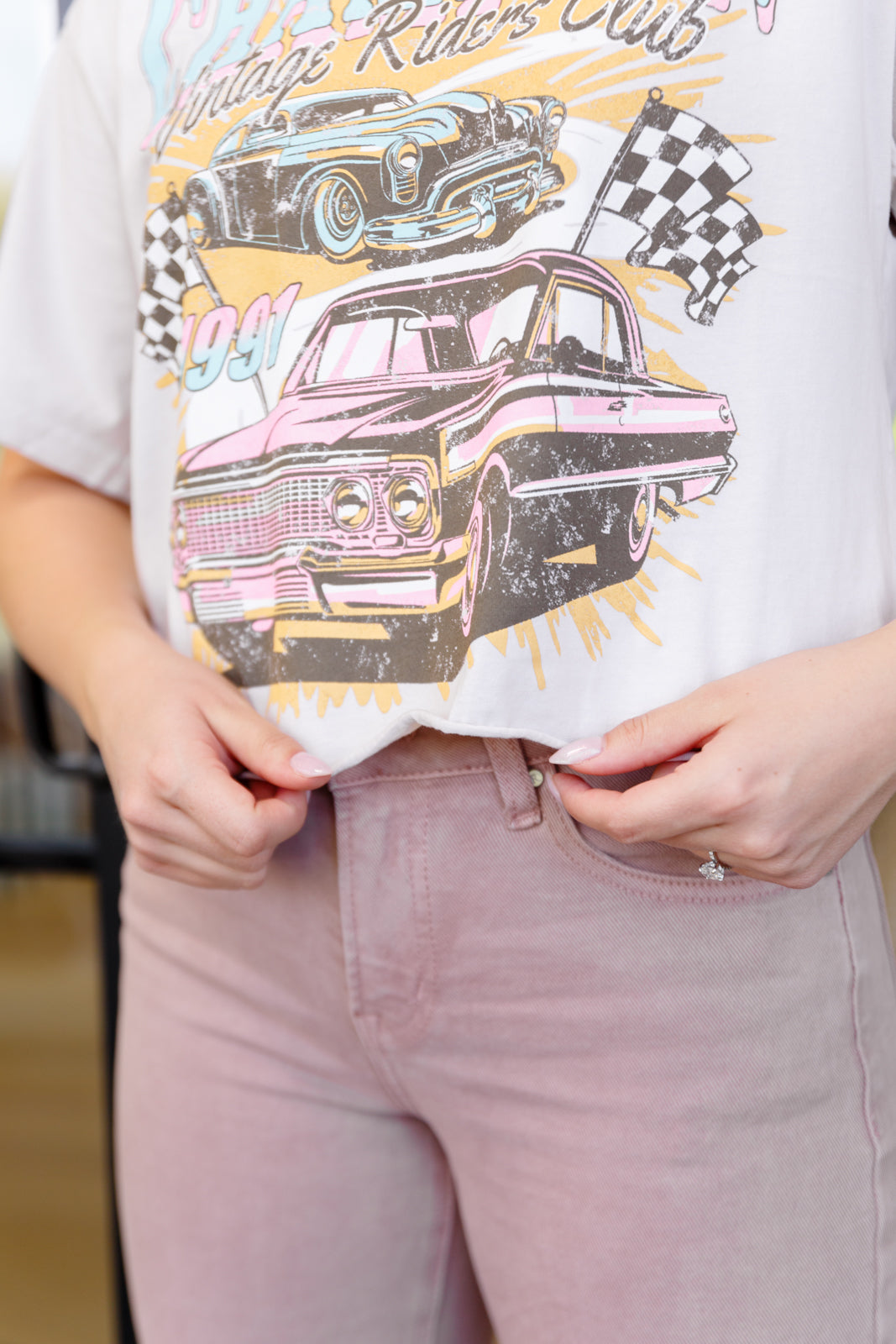 Champion Vintage Rider's Club Cropped Graphic T-Shirt